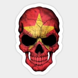 Vietnamese Flag Skull Sticker